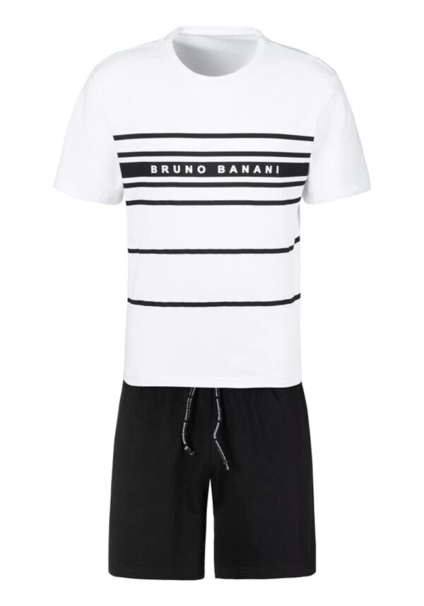 BRUNO BANANI Rövid pizsama  fekete / fehér-hu