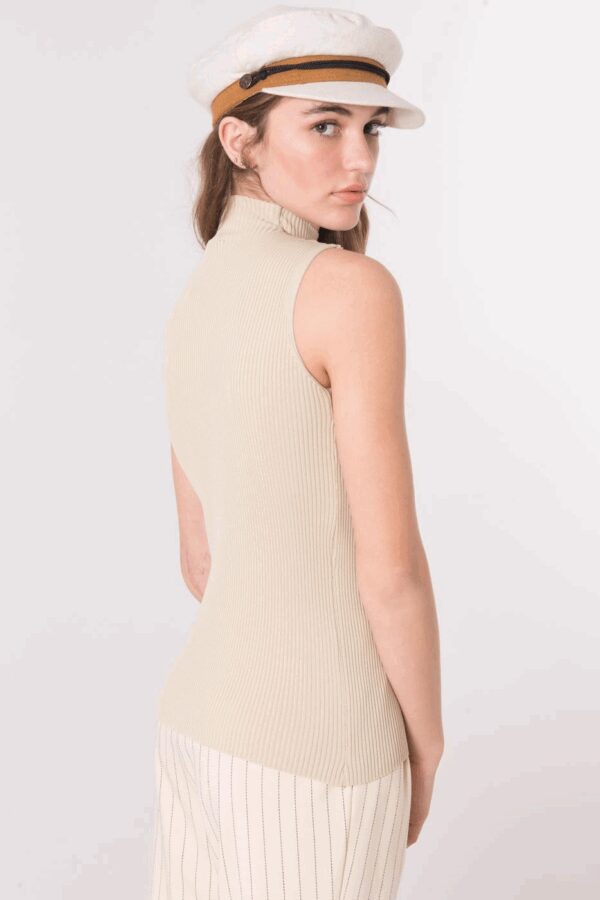 BSL Beige striped turtleneck