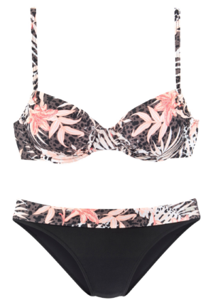 BUFFALO Bikini  barna / világos-rózsaszín / fekete / fehér-Hungary