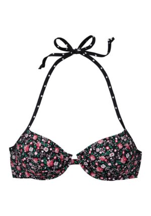 BUFFALO Bikini felső 'Evi'  rózsaszín / fekete
