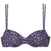 BUFFALO Bikini felső 'Evi'  tengerészkék / rózsaszín / fehér