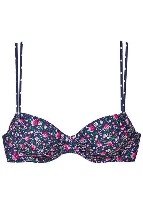 BUFFALO Bikini felső 'Evi'  tengerészkék / rózsaszín / fehér