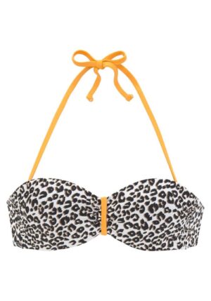 BUFFALO Bikini felső 'Kitty'  bézs / barna / sárga