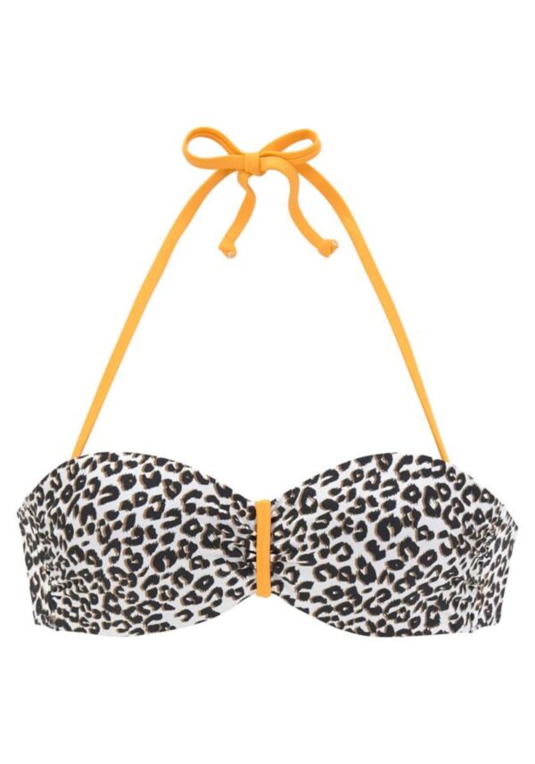 BUFFALO Bikini felső 'Kitty'  bézs / barna / sárga