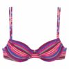 BUFFALO Bikini felső  kék / fukszia / bordó