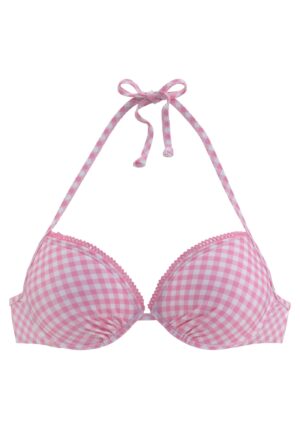 BUFFALO Bikini felső  rózsaszín / fehér-hu