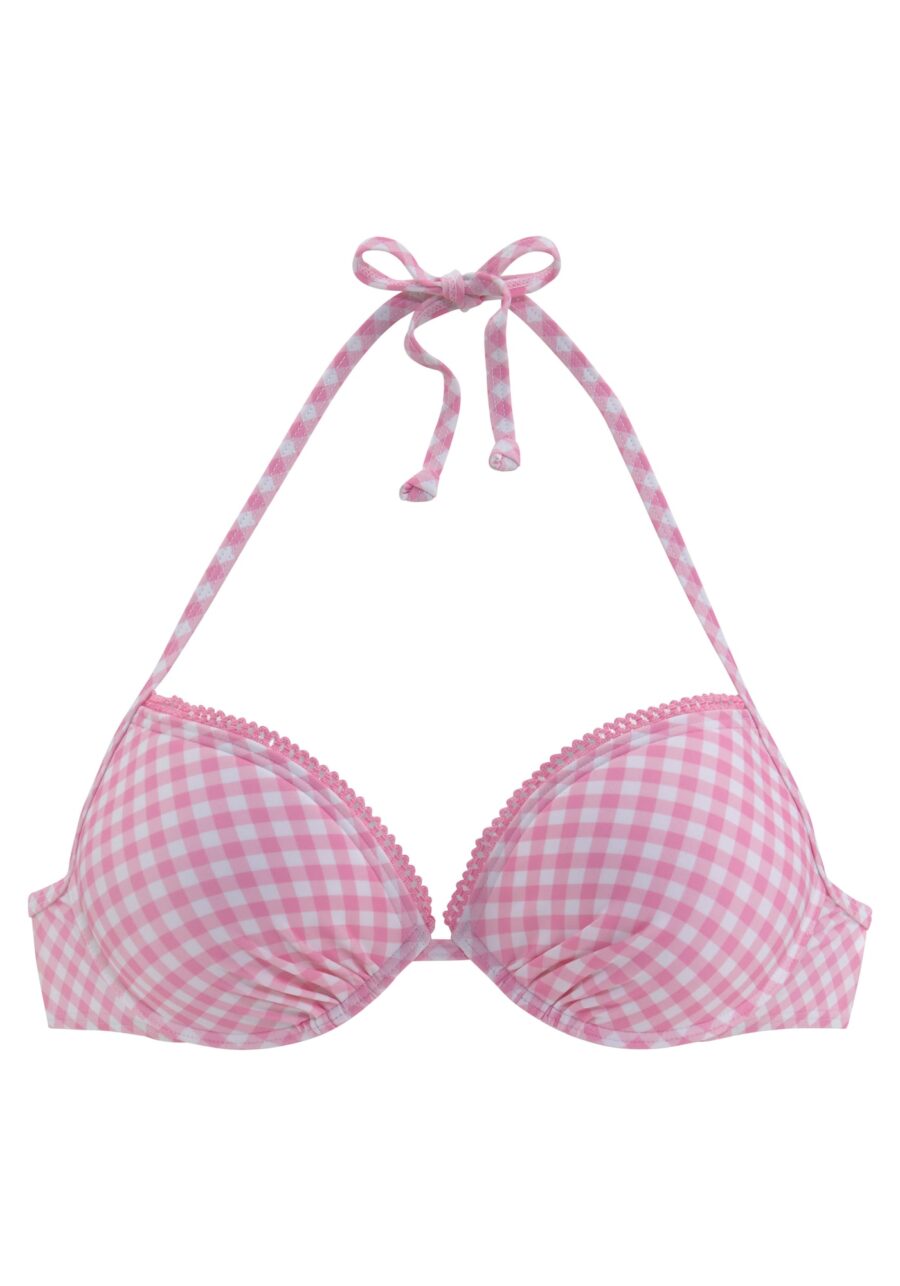 BUFFALO Bikini felső  rózsaszín / fehér-hu
