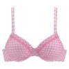 BUFFALO Bikini felső  rózsaszín / fehér-hu