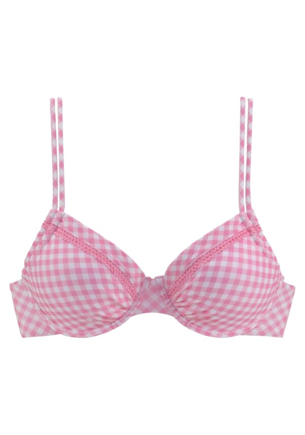 BUFFALO Bikini felső  rózsaszín / fehér-hu