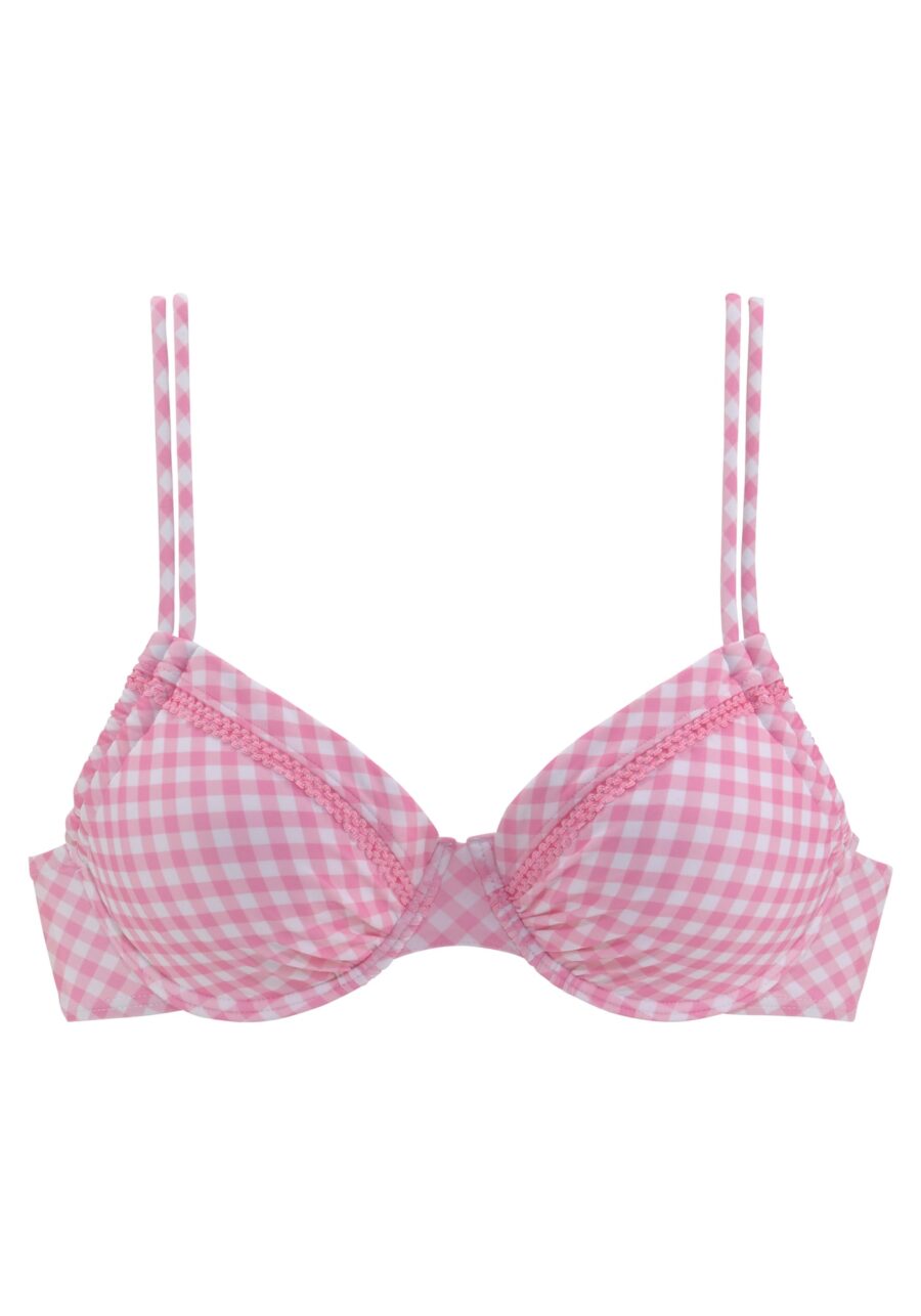 BUFFALO Bikini felső  rózsaszín / fehér-hu