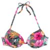 BUFFALO Bikini felső  sárga / szürke / rózsaszín