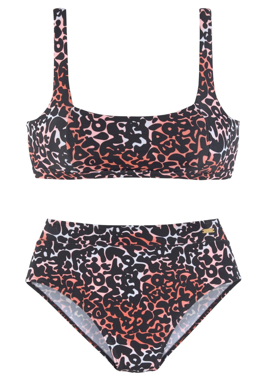 BUFFALO Bikini  menta / őszibarack / lazac / fekete-hu