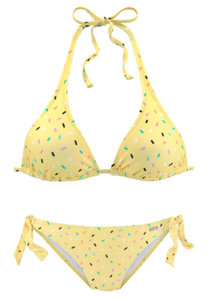 BUFFALO Bikini  sárga / világoslila / lazac / fekete / fehér-Hungary
