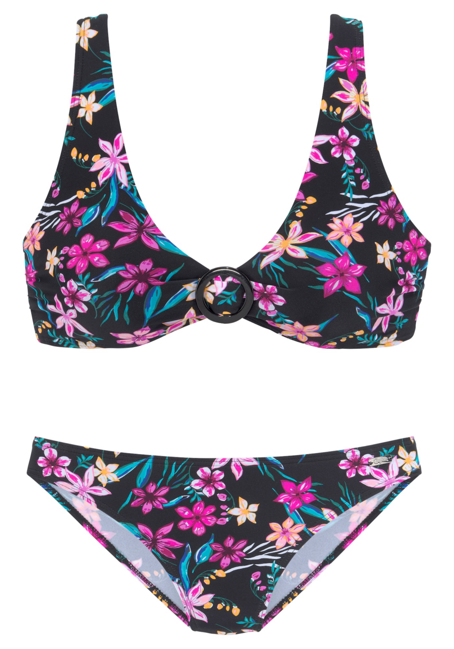 BUFFALO Bikini  türkiz / smaragd / őszibarack / fukszia / fekete-Hungary