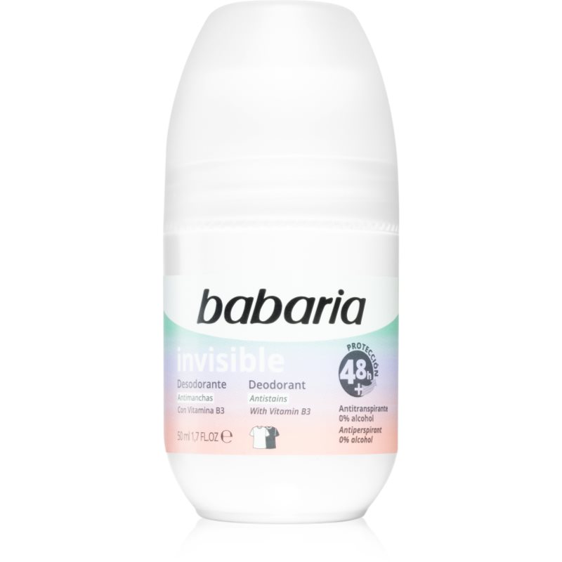 Babaria Deodorant Invisible golyós dezodor roll-on a fehér és sárga foltok ellen 50 ml-Ár