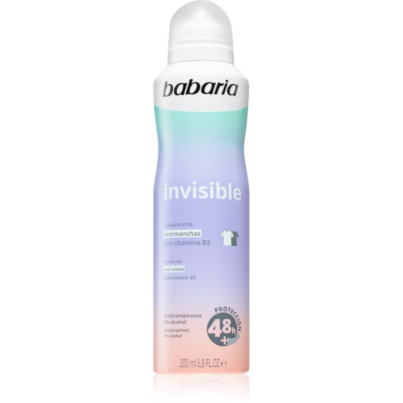 Babaria Deodorant Invisible izzadásgátló spray a fehér és sárga foltok ellen 200 ml-Ár