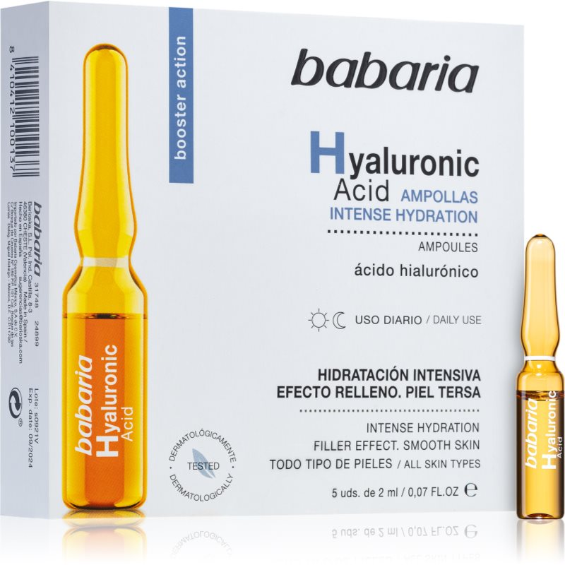 Babaria Hyaluronic Acid ampulla hialuronsavval 5 x 2 ml-Eredeti