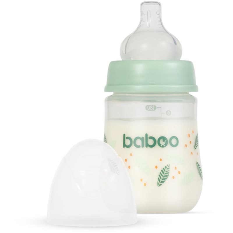 Baboo Anti-colic Feeding Bottle antikólikás cumisüveg gyermekeknek születéstől kezdődően Peachy Keen
