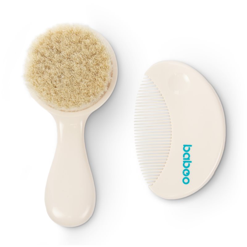 Baboo Baby Hair Brush and Comb Set szett hajra gyermekeknek születéstől kezdődően 2 db-ár