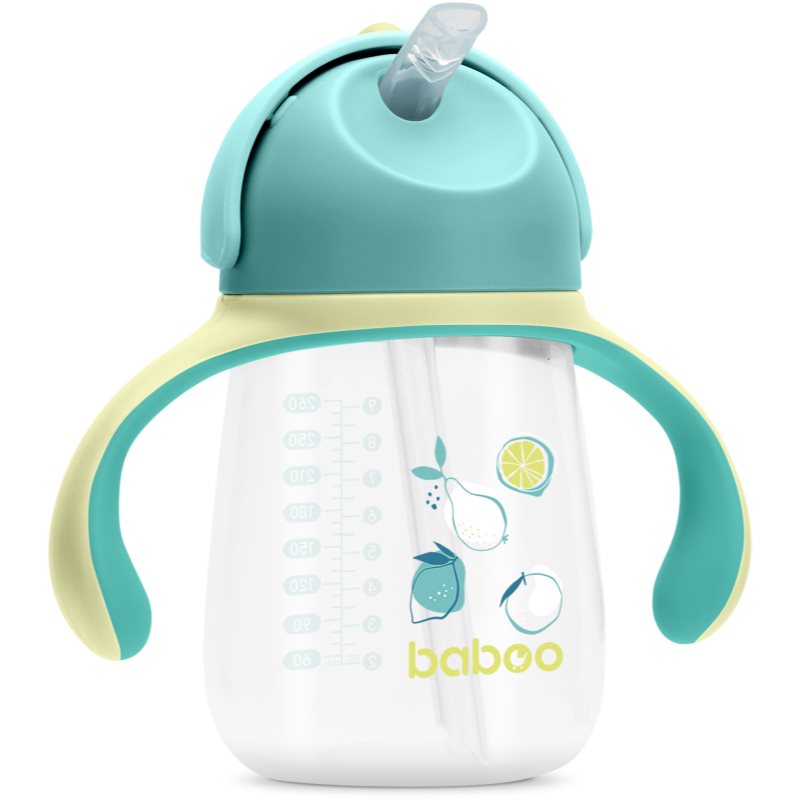Baboo Cup with Silicone Straw bögre szívószállal Lagoon Fiesta 9m+ 260 ml-ár