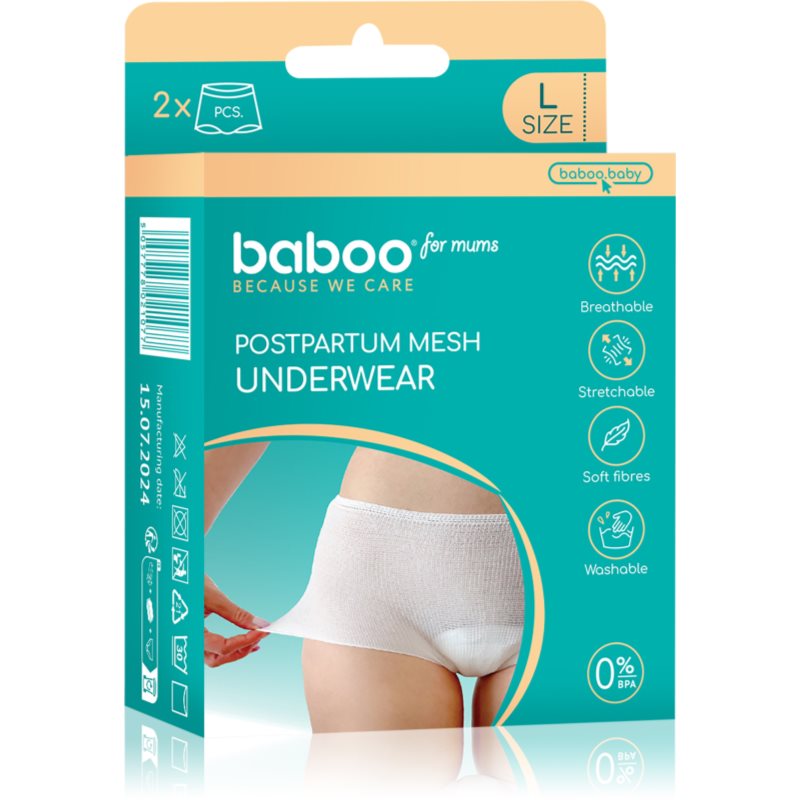 Baboo Postpartum Mesh Pants szülés utáni alsóneműk L méret 2 db-ár