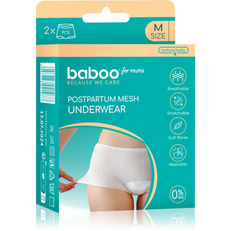 Baboo Postpartum Mesh Pants szülés utáni alsóneműk M méret 2 db-ár