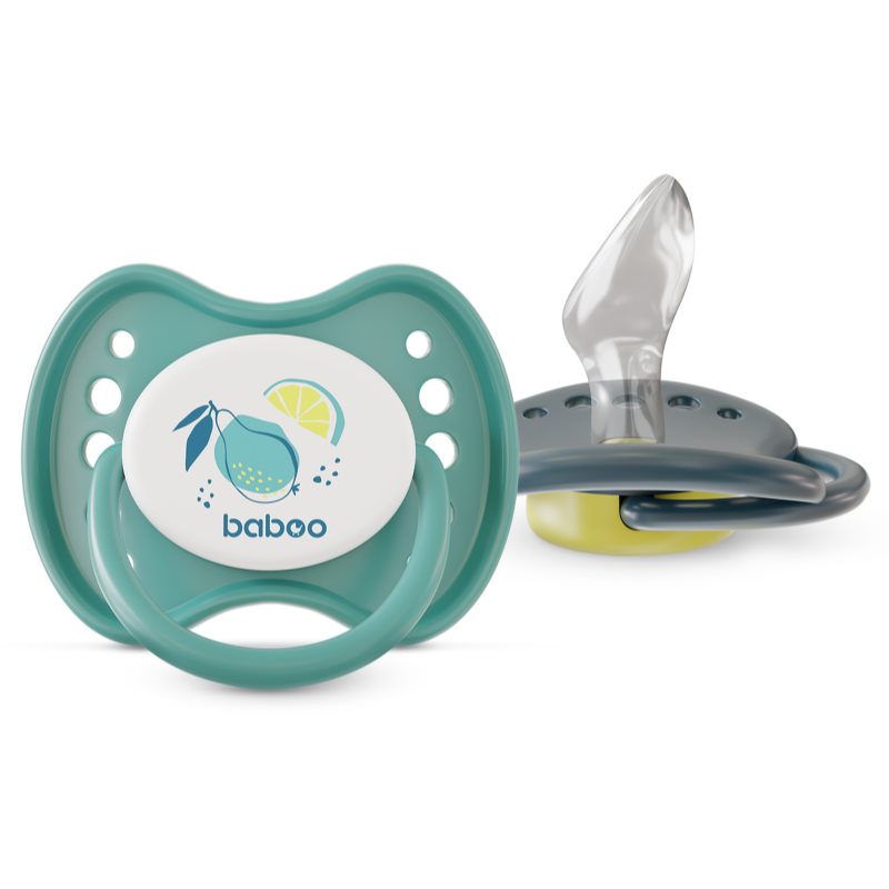 Baboo Soothers Silicone Orthodontic with Case cumi Lagoon Fiesta 6-12 m 2 db-ár