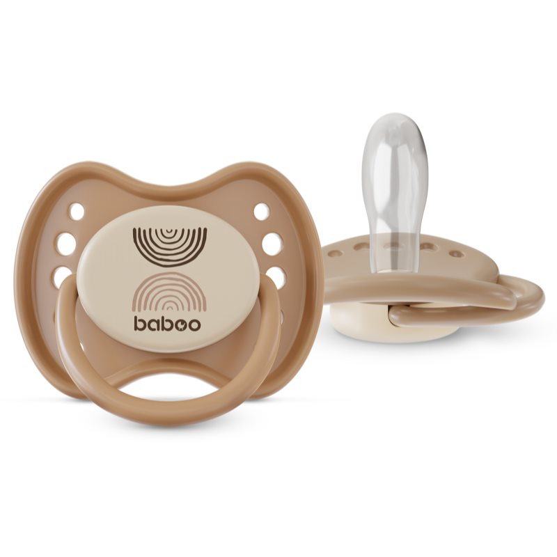 Baboo Soothers Silicone Symmetrical with Case cumi Au Naturale 0-6 m 2 db-ár