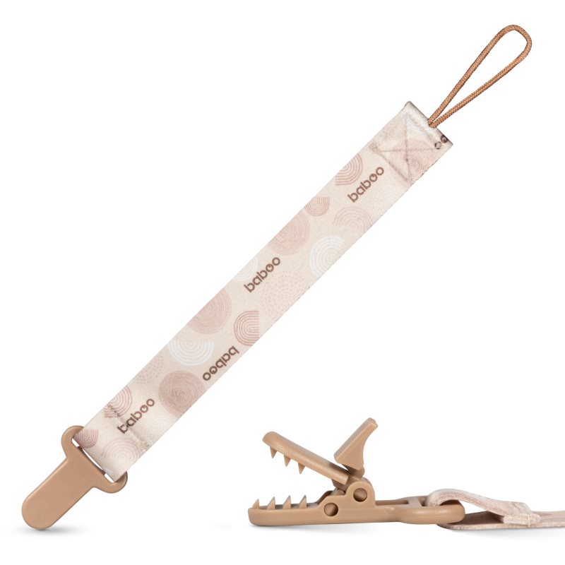 Baboo Textile Soother Holder cumitartó csipesz Au Naturale 1 db-ár