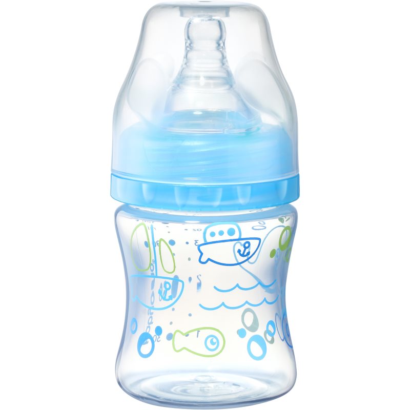 BabyOno Baby Bottle cumisüveg antikólikus 0m+ Blue 120 ml-Ár