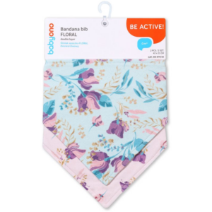 BabyOno Be Active Bandana Bib előke gyermekeknek születéstől kezdődően Floral 2 db-Ár