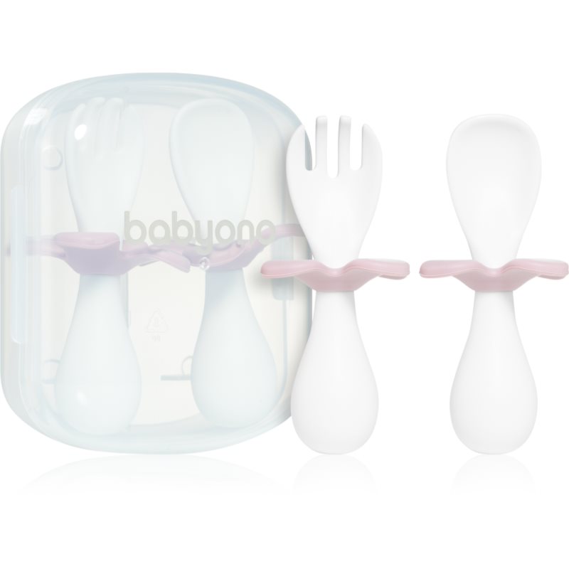 BabyOno Be Active Ergonomic Utensils for Children étkészlet Pink 12 m+ 2 db-Ár