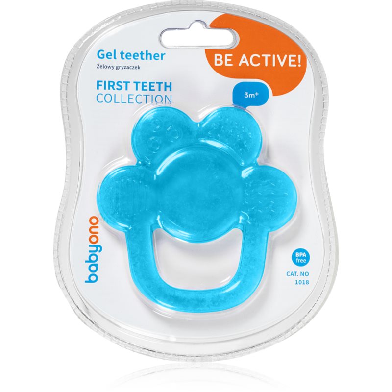 BabyOno Be Active Gel Teether rágóka Flower Blue 1 db-Ár