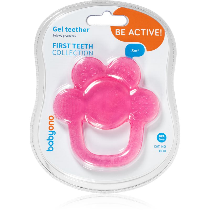 BabyOno Be Active Gel Teether rágóka Pink Flower 1 db-Ár