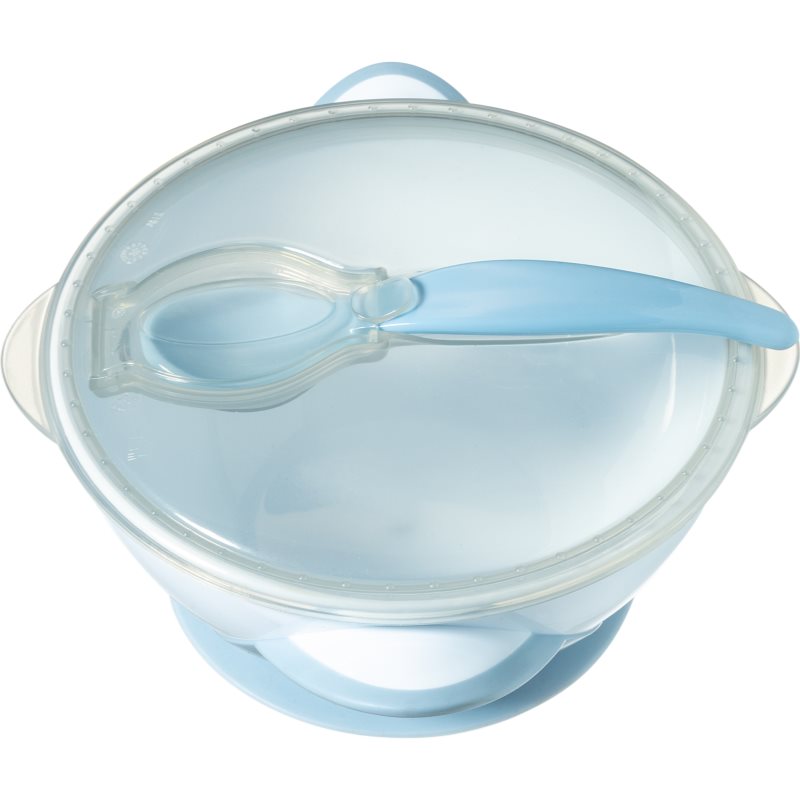 BabyOno Be Active Suction Bowl with Spoon etetőszett gyermekeknek Blue 6 m+ 2 db-Ár
