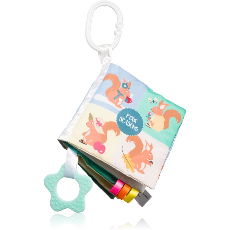BabyOno Have Fun Sensory Book kontrasztos fejlesztő könyv rágókával Seasons 1 db-Ár