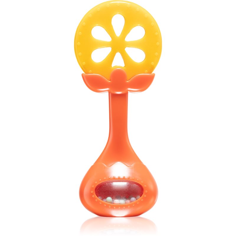 BabyOno Have Fun Teether rágóka csörgővel Juicy Orange 1 db-Ár