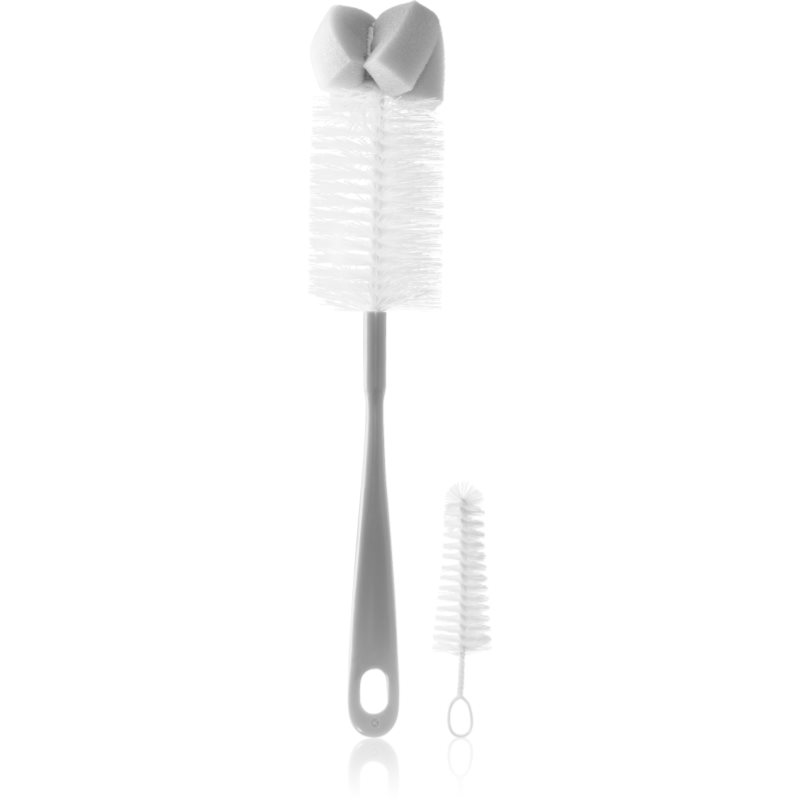 BabyOno Take Care Brush for Bottles and Teats with Mini Brush & Sponge Tip tisztítókefe Grey 2 db-Ár
