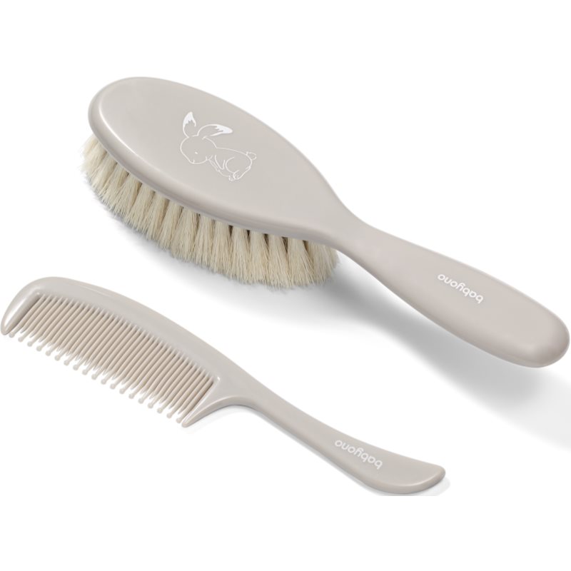 BabyOno Take Care Hairbrush and Comb szett gyermekeknek születéstől kezdődően Gray-Ár