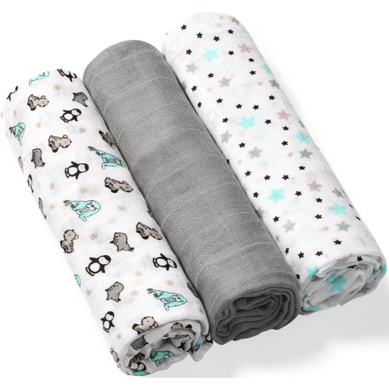 BabyOno Take Care Natural Diapers mosható pelenkák 70 x 70 cm Gray 3 db-Ár