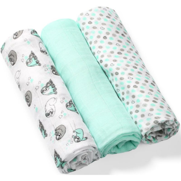 BabyOno Take Care Natural Diapers mosható pelenkák 70 x 70 cm Mint 3 db-Ár