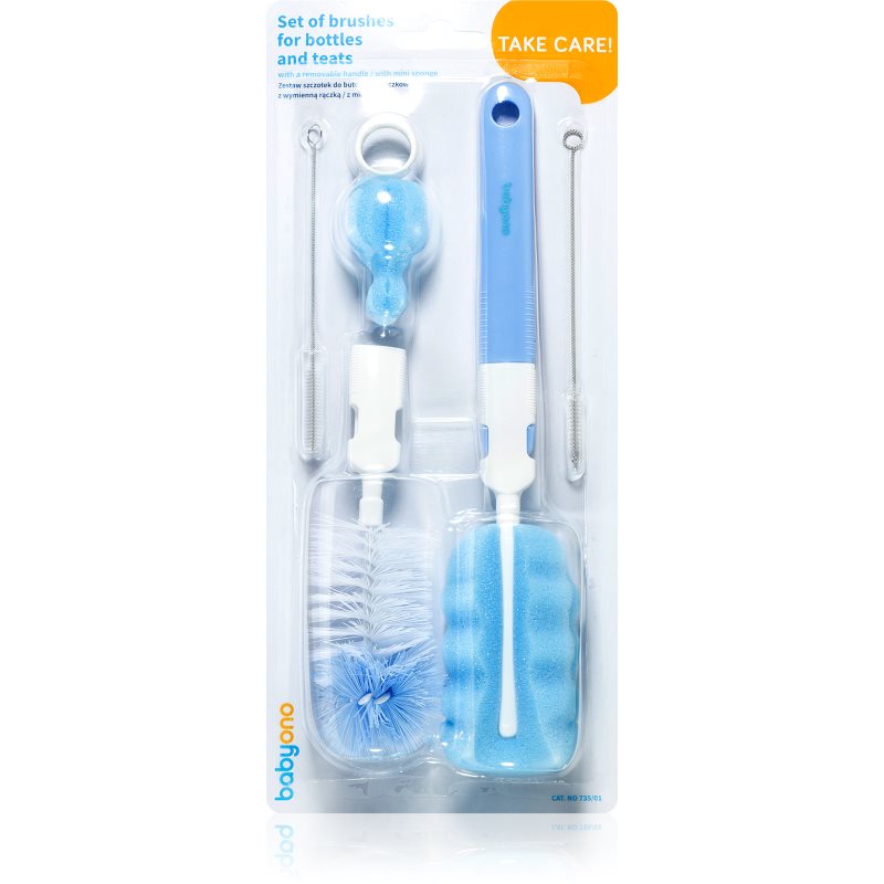 BabyOno Take Care Set of Brushes tisztítókefe cserélhető toldalékkal 1 db-Ár