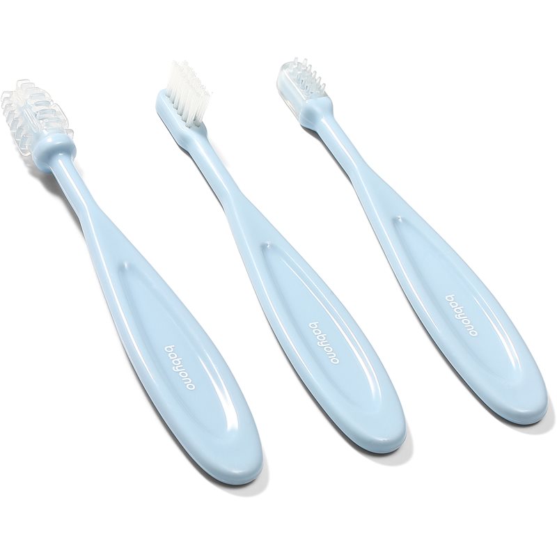 BabyOno Toothbrush fogkefe gyermekeknek Blue 3 db-Ár