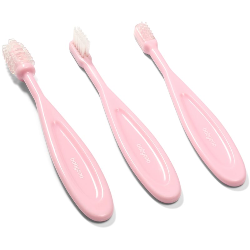 BabyOno Toothbrush fogkefe gyermekeknek Pink 3 db-Ár