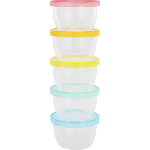 Badabulle Maxi Fun Colors tálka kupakkal 5x250 ml-Ár