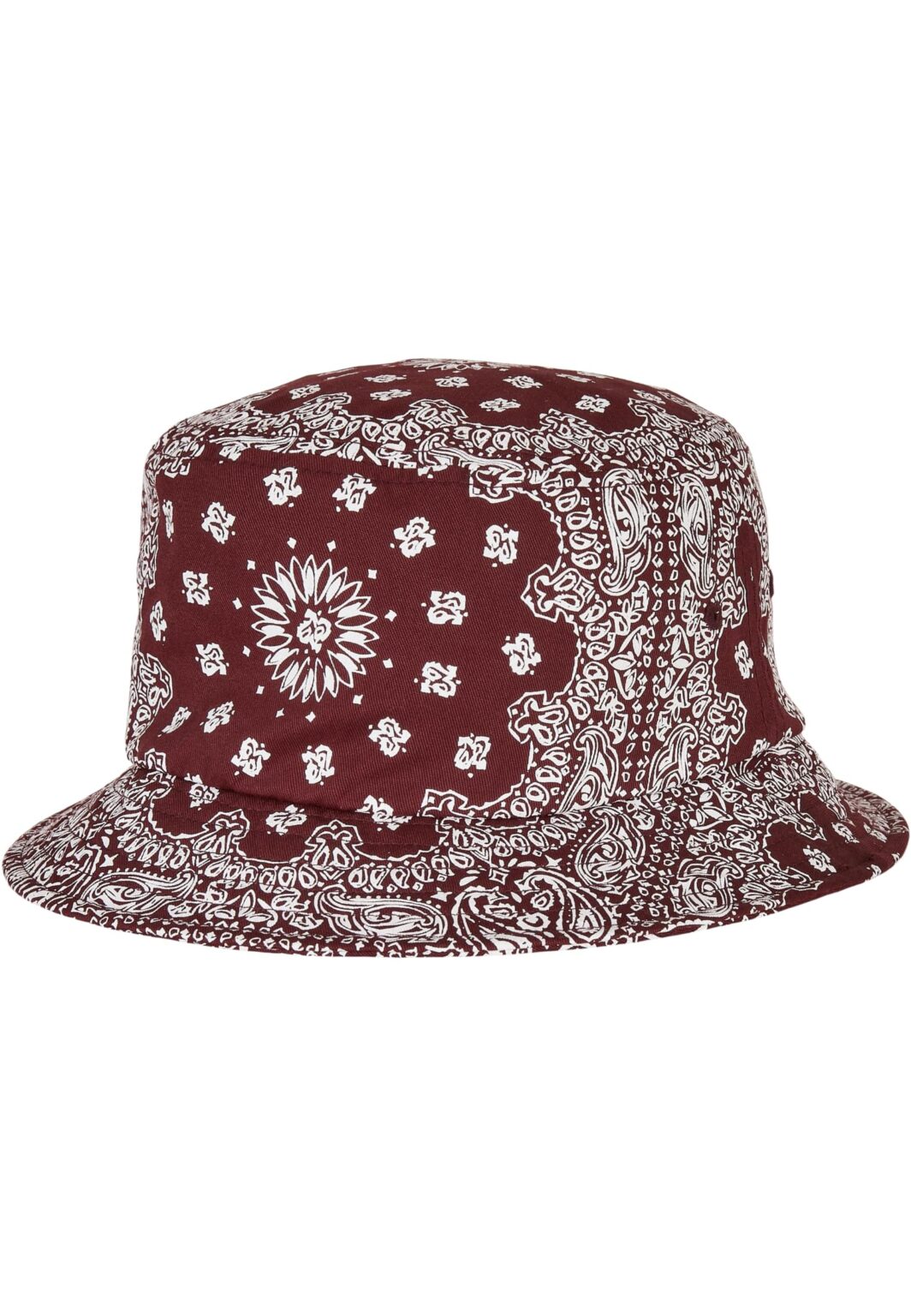 Bandana Print Bucket Hat Cherry/White