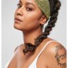 Bandana Print Headband 2-pack lilac/olive