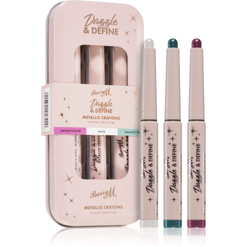 Barry M Dazzle & Define Metallic Crayon metál szemceruza takarékos kiszerelés 3 x 1