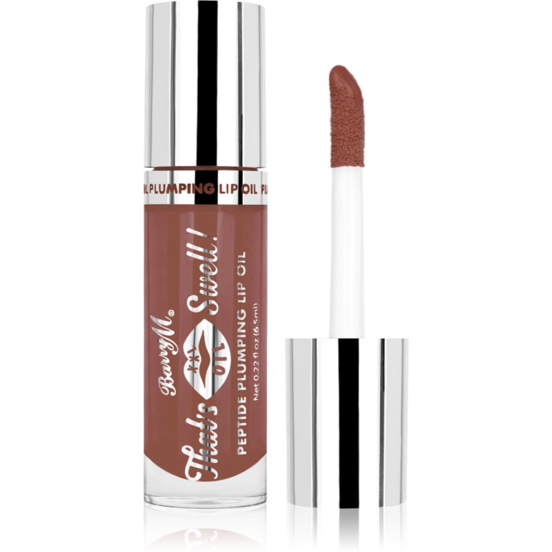 Barry M That's Swell! Peptide Plumping Lip Oil ajak olaj dús hatásért árnyalat Mocha Magic 6.5 ml