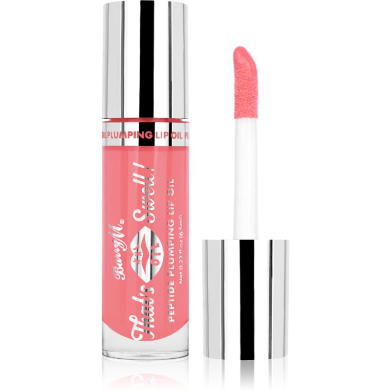 Barry M That's Swell! Peptide Plumping Lip Oil ajak olaj dús hatásért árnyalat Rose Radiance 6.5 ml